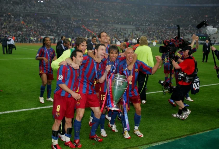 Barca của Messi đã vô địch Cúp C1 mùa 2005/06 sau khi vượt qua Chelsea (Ảnh: Getty).