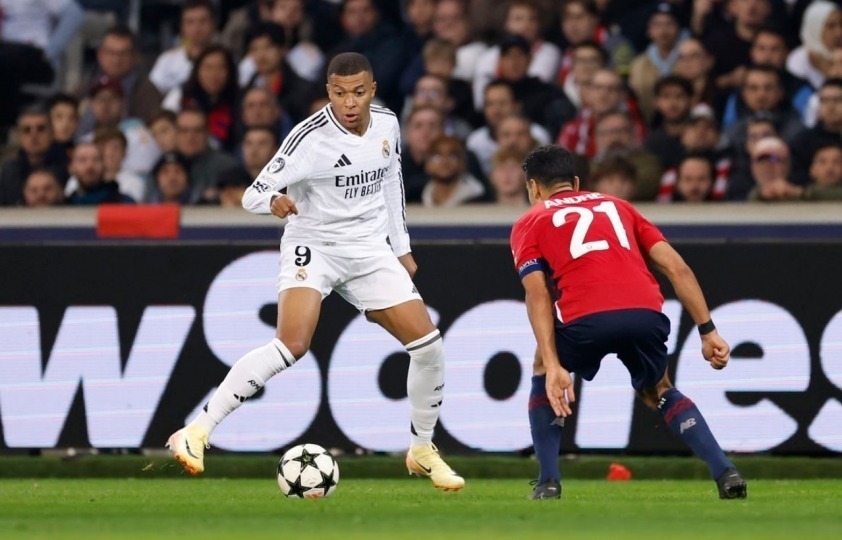 Mbappe không thể tạo ra bất ngờ gì trước Lille.