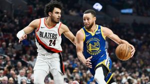 Stephen Curry và Golden State Warriors sẽ hành quân đến Moda Center, đối đầu Portland Trail Blazers ở trận mở màn mùa giải 2024-25